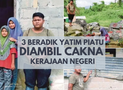 3 Beradik Yatim Piatu, Diambil Cakna Kerajaan Negeri